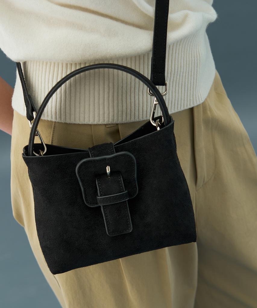 Drawfit Women Lure Suede Mini Tote Bag [D.Brown]