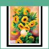 Crafts Embroidery Flower Diamond Kit Full Round Rhinestone Diamond Painting Cross Stitch Sunflower