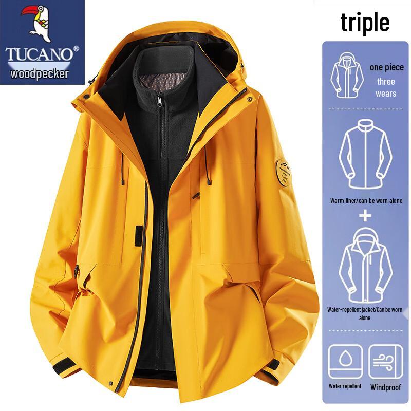 Tucano Men's 3-in-1 Autumn/Winter Outdoor Windproof Warm Jacket