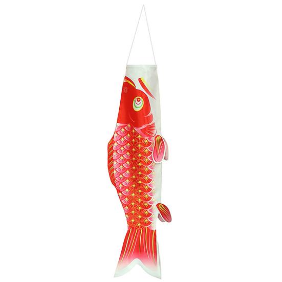 Hanging Pendant Comfortable Hand Feeling Wear-resistant Fadeless Festive Ornamental Decorate Satin Fish Shape Carp Streamer Comic Exhibition Accessory
