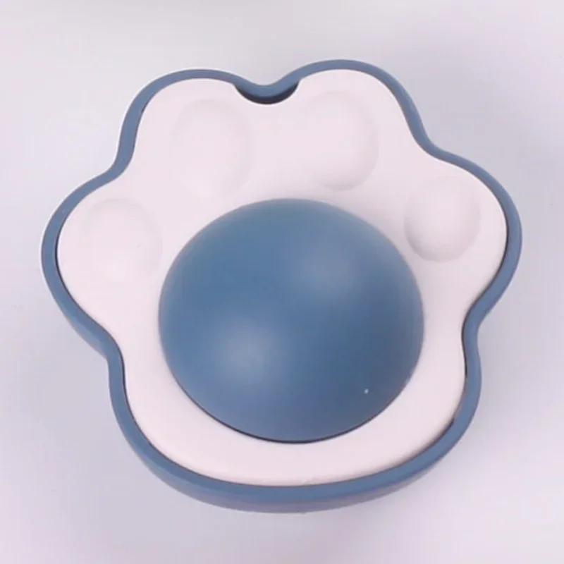 Lovely Cat Paw Catnip Wall Ball Cat Toys Catnip Edible Licking Balls Snack Healthy Rotatable Treats Toys Mint Ball Cat Supplies