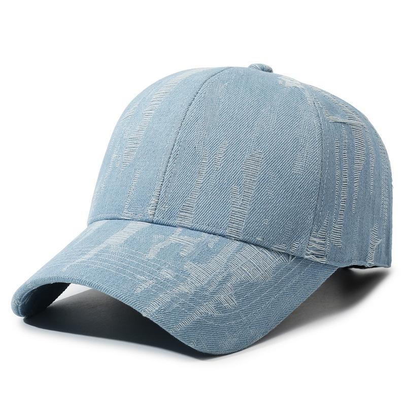 Washed Denim Baseball Cap Men'S Retro Retro Checkerboard Cap Hip Hop Trend Hat