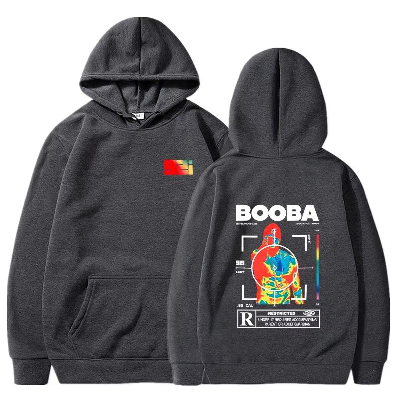and wo hooded sportswear with long sleeves and printed designs, fashionable and sci-fi style, for street casual wear