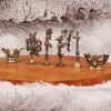 Sanxingdui Antique Brass Crafts Retro Chinese Figurine Mythical Sculpture Key Chains Pendant Accessories DIY Car Pendant Decor