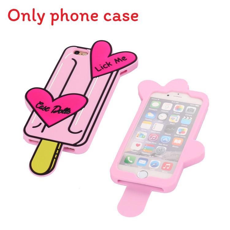 Cartoon 3d Silicone Phone Case For Iphone 5 To 7 Plus With Soft Protective Cover For Kids
