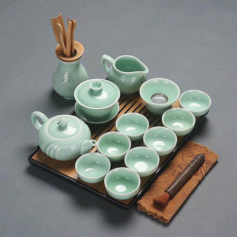 Chinese Celadon Ceramic Kung Fu Tea Set
