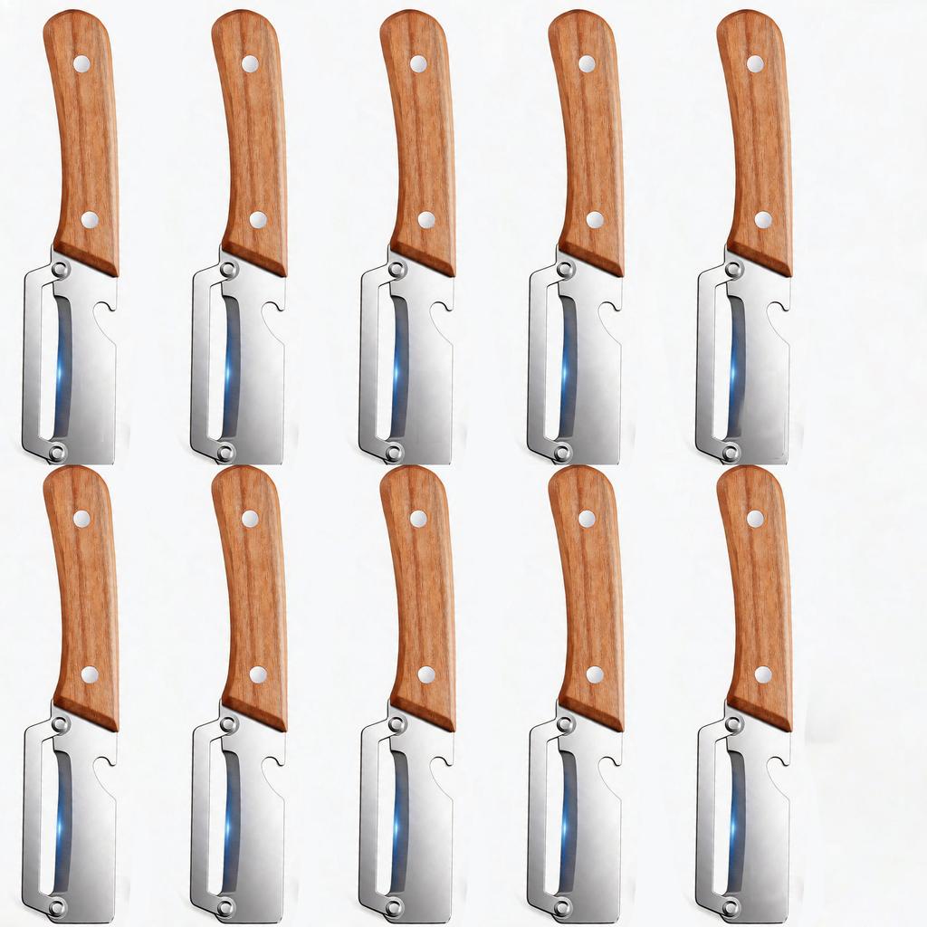 1/3/5/10pcs Stainless Steel Peeler with Wooden Handle for Peeling and Slicing Fruits and Vegetables Durable and Smooth Operation
