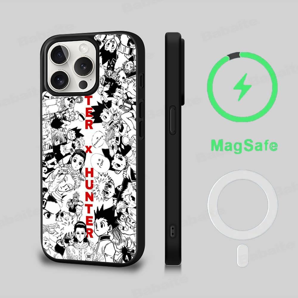 Classic Popular Anime H-Hunter X H-Hunter Game Phone Case Magnetic Case For IPhone 16 14 13 12 11 15 Pro Max Plus For Magsafe