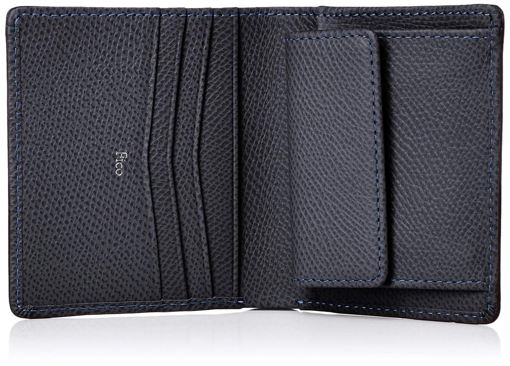 Fico Men's Inizio Mini Wallet, 58899, Navy, with Flap, Bifold Design