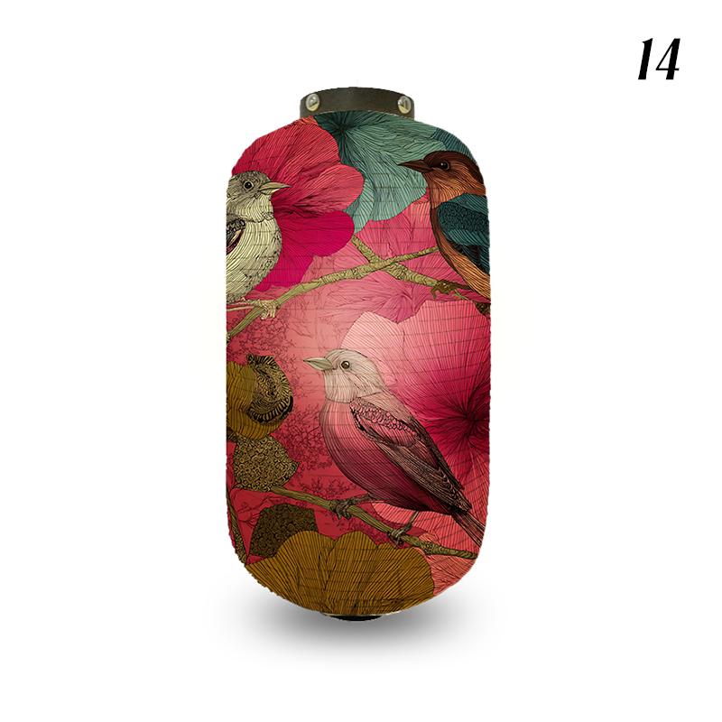 Japanese Style Cloth Lantern Retro Flower And Bird Art Pattern Lanterns Izakaya Sushi Shop Restaurant Holiday Party Decoration