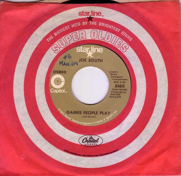 7inch Record JOE SOUTH Games People Play These Are Not M 6160 Capitol Records US Pop Used