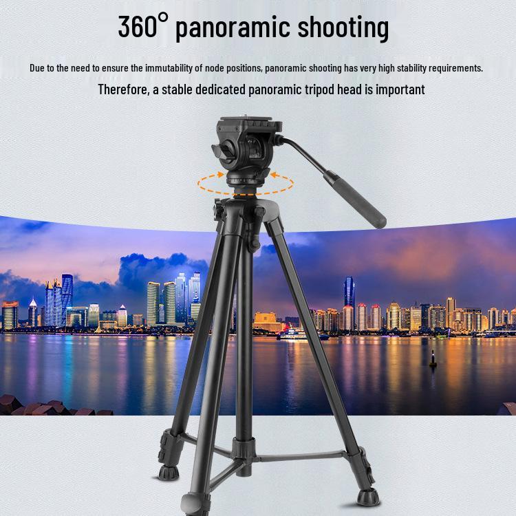 Weifeng WF702 Professional Camcorder Tripod, 1.8M Aluminum Alloy with Hydraulic Damping Ball Head