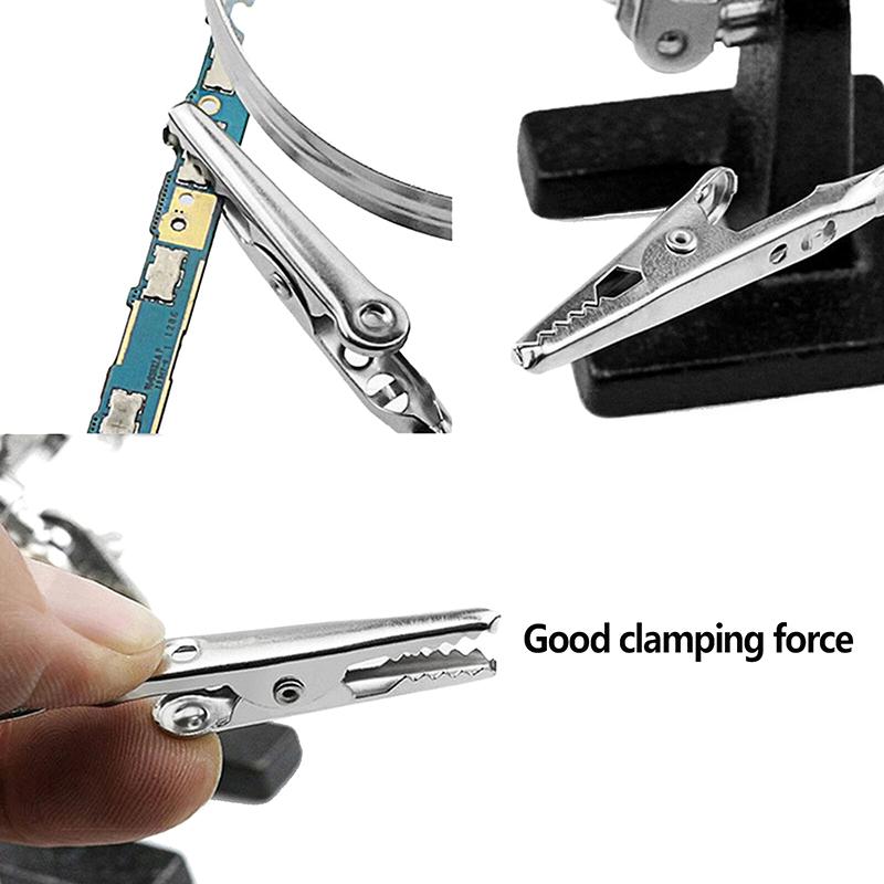 Clemă auxiliară pentru sudură Lupă Repararea plăcilor de circuite electrice Suport fier de sudare Clemă auxiliară reglabilă pentru lupă de birou