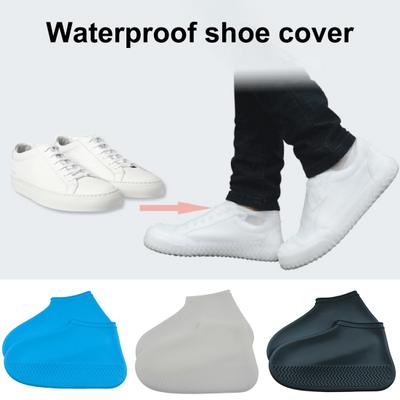 2Pcs Shoe Covers Waterproof Rainproof Non-slip Wear-resistant Reusable Sneakers Protector Elastic Silicone