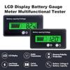 12v green backlight  waterproof display 3s  26s lithium battery and lead acid battery digital voltmeter tester Black