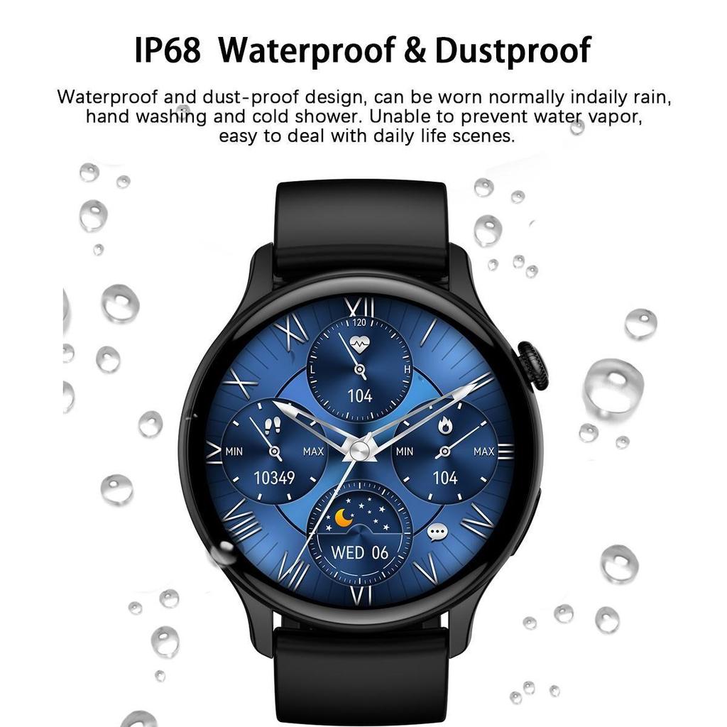 SACOSDING AMOLED Smart Watch Women Always On Display Clock Bluetooth Call Voice Control IP68 Waterproof Fitness Bracelet Smartwatch Women