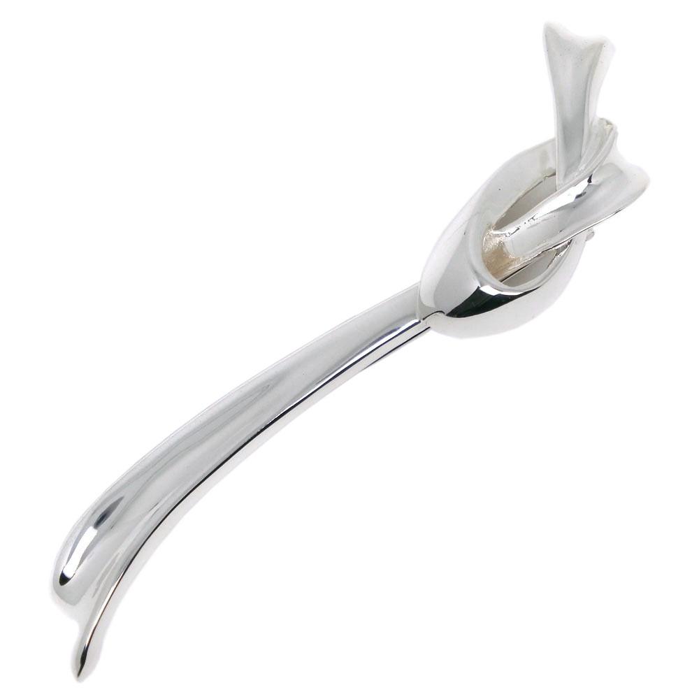 

TIFFANY&Co. Ribbon motif Brooch Silver925 ribbon 10.7g Women Used