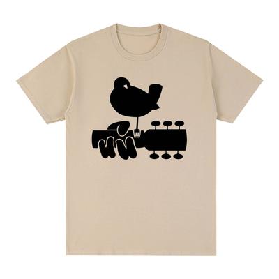 Woodstock Bird Guitar Vintage T-shirt 1969 Funny Novelty Cotton 50th Anniversary Men T Shirt New Tee Tshirt Womens Tops