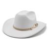 Vintage Men'S Wool Cowboy Hat Western Cowboy Hat Women'S Top Hat Jazz Hat Felt Hat