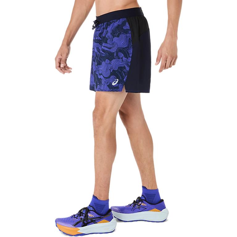 Asics Fujitrail All Over Print Actibreez™ Breathable Running Shorts Men shorts 2011D526-400