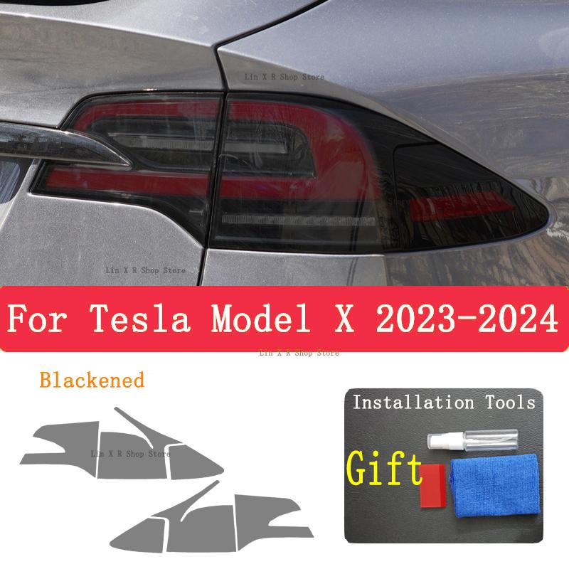 For TESLA Model X  2024 Car Exterior Headlight Anti-scratch Front Lamp Tint TPU Protective Film Repair Accessories