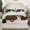Christmas-Themed Pattern Mattress Three-Piece Digital Printing Mattress Bedding Set Adult Children