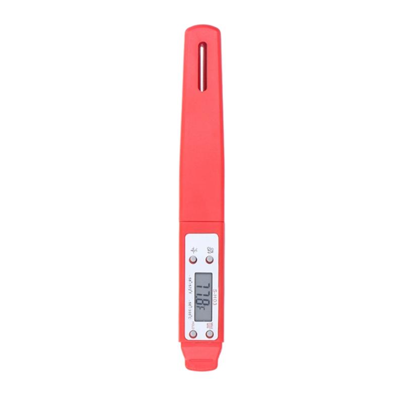 A03F-Instant Read Meat Thermometer Thermometer Formilk Oil Liquid Sensor Tool Foroil Deep Fry BBQ Grill Thermometer (Red,NONE) красный