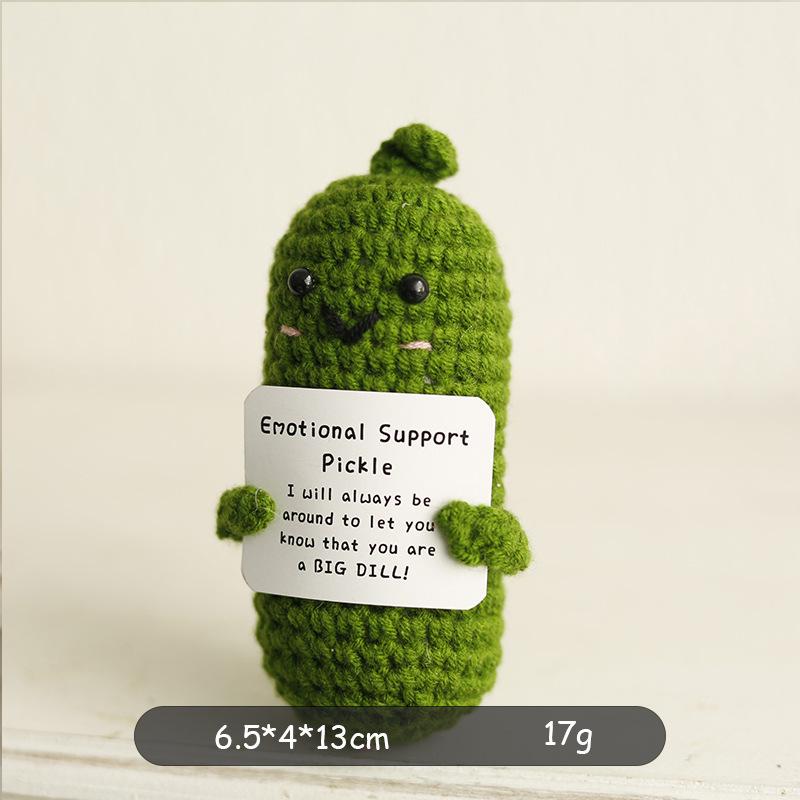 Mini Positive Energy Potatoes Hug Pocket Handmade Plush Wool Knitting Doll With Card Funny Christams Gifts Home Room Decoration