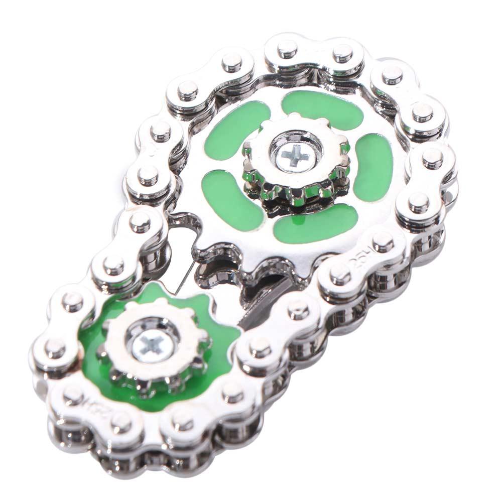 Metal Fidget Spinner Luminous Wheel Gear Chain Gyroscope Hand Spinner Chain Gear Classic Toys