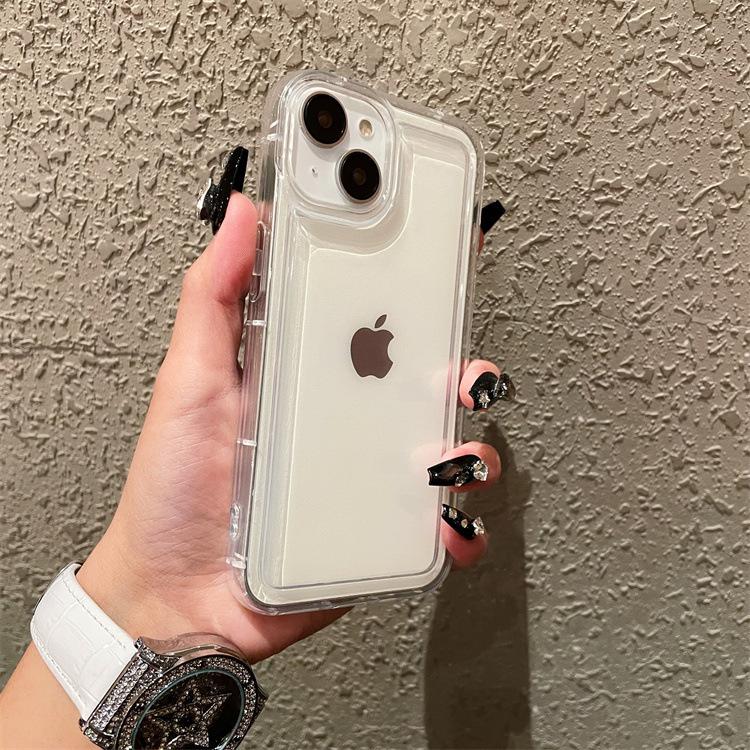 Photo Frame Airbag for Apple 17PRO Shock-absorbing Transparent Phone Case for IPhone XSMAX/16 Minimalist Protective Case