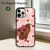Cute Dachshund Sausage D-Dog Phone Case For iPhone17,16,15,14,13,12,11 Plus,Pro Magnetic For Magsafe Wireless Charging