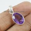 Natural Amethyst Pendant, Light Weight Bezel Pendant, 925 Sterling Silver Pendant, Oval Amethyst Pendant, Gift for Her, Anniversary Pendant