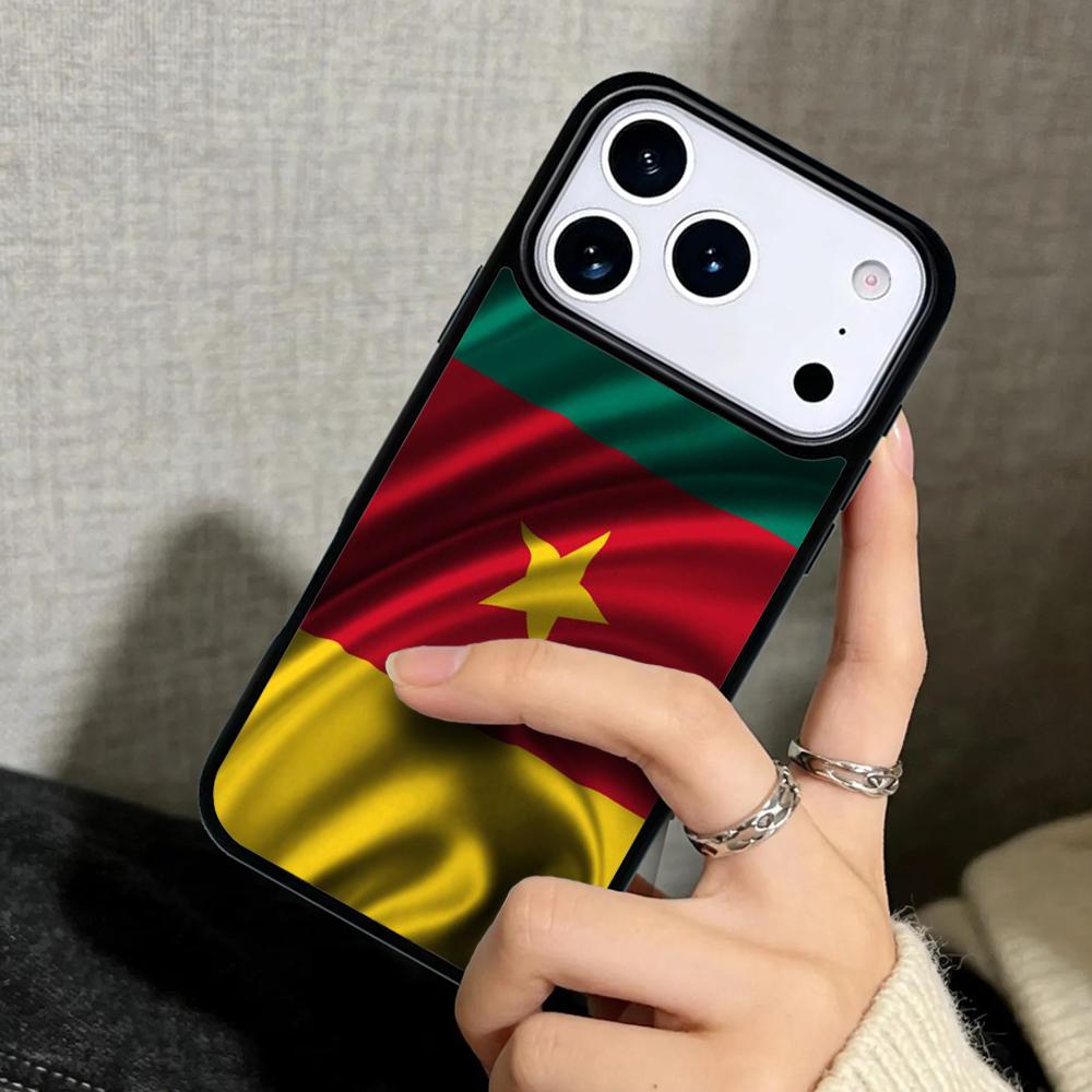 Capa Case for iPhone 17 Air 16 Pro Max 15 Plus 11 13 Mini 14 12 Back Phone Cover Republic of Cameroon Flag