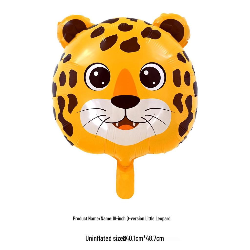 18" New Q Version Kids' Cartoon Animal Foil Balloon for Birthday Decorations
