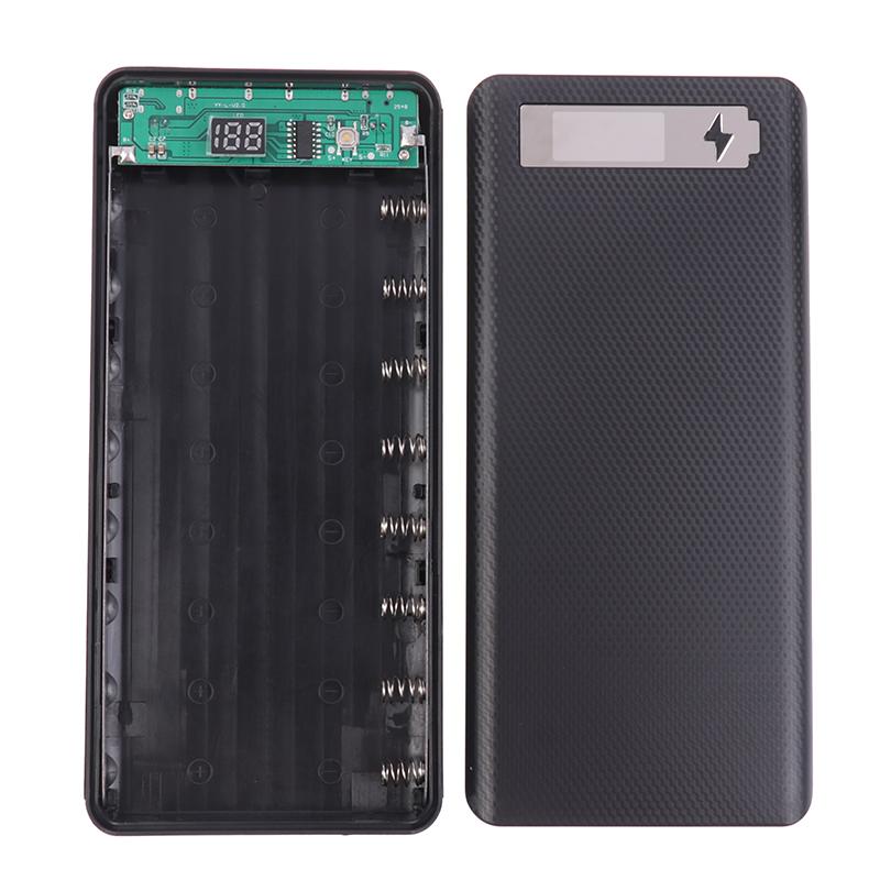 

8*18650 Корпуса для повербанков Держатель для батарей Портативный Двойной USB Type C Micro Входной порт Зарядный корпус для телефона 18650 Корпуса для батарей