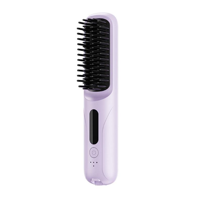 Portable Straightening Comb With Auto Shut Off Feature And Ceramic Coated Plates For Damage Free Hair Care