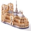 Rolife 3D Wooden Puzzle, Notre Dame Cathedral Model, Colorable Architectural Model, Interior Decoration, Atmosphere, Entryway, Craft Kit, DIY Assembly