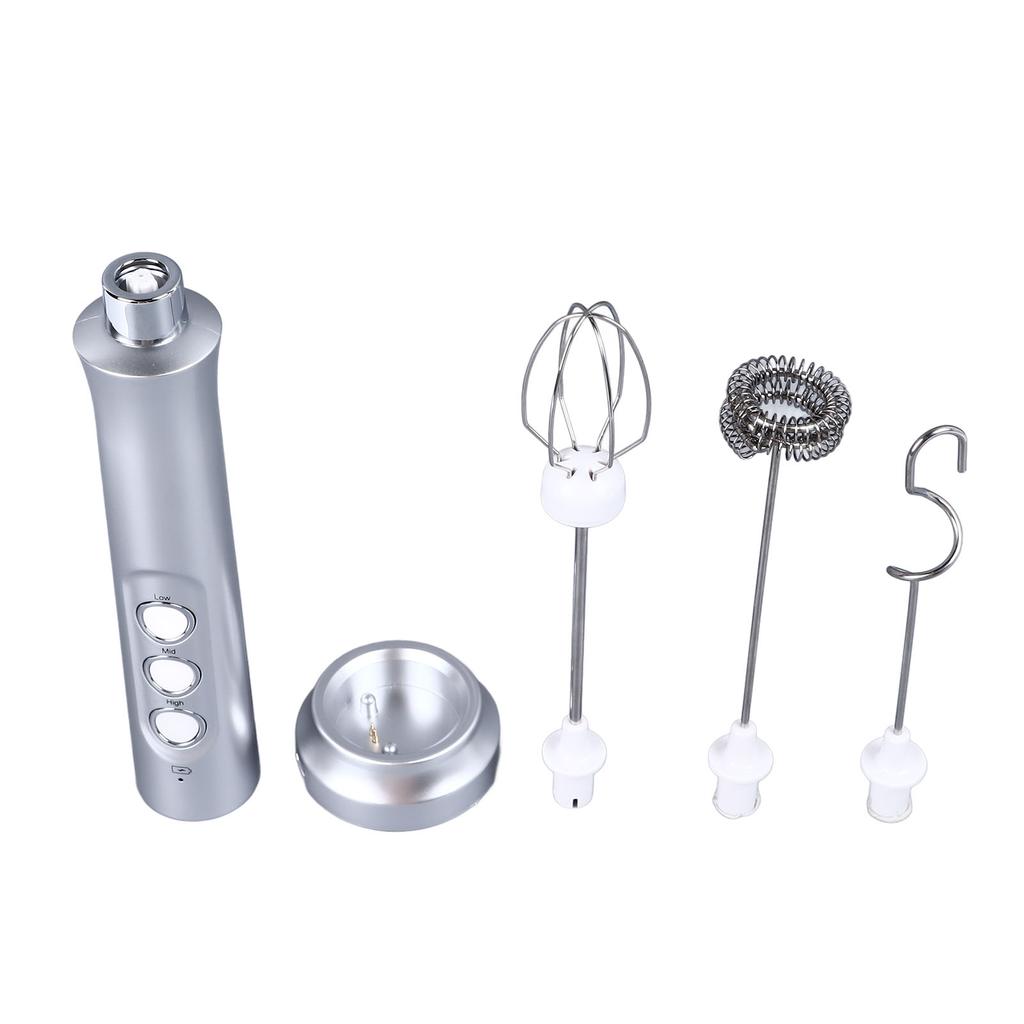 Handheld Milk Frother Foam Maker Powerful High Speed Rotation USB Rechargeable Whisk Drink Mixer