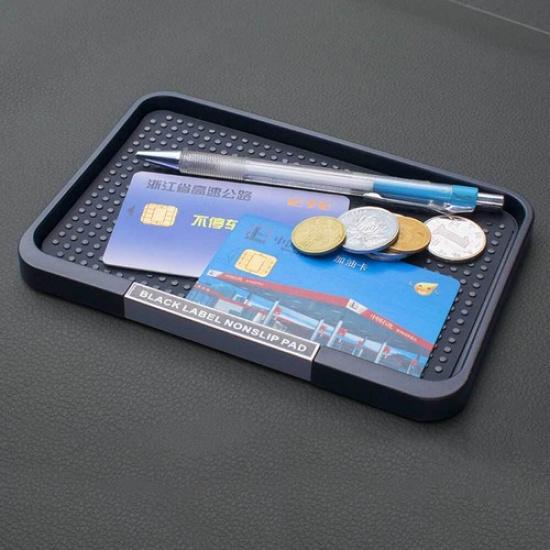 Car Dashboard Anti-Slip Silicone Mat Phone Holder Storage Box Tray Accessories