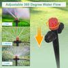 Garden 8-Hole Adjustable Double Lock for 1/4" Hose Irrigation Pot Plants Dripper Sprinkler 0-80L/H 133mm Support Watering Nozzle