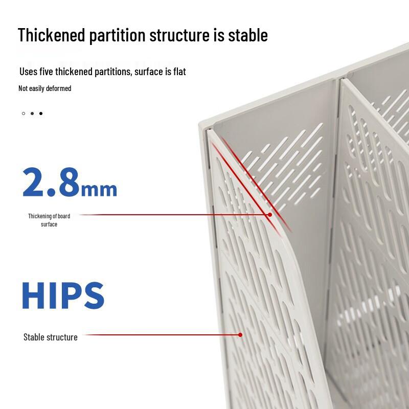 Deli Four-Compartment Hollow Desktop File Holder