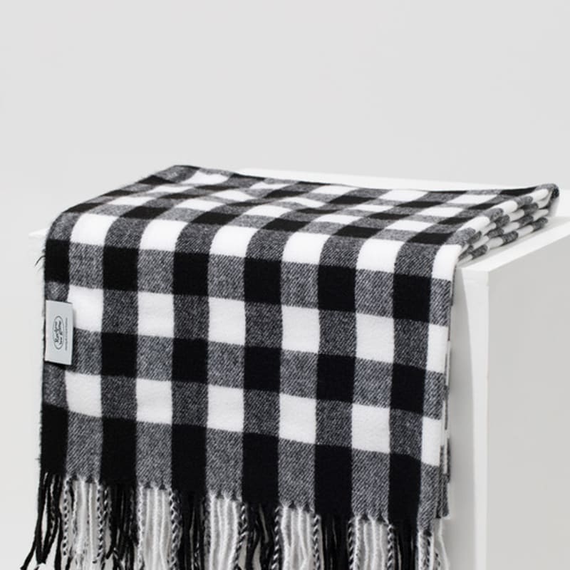 RECLOW BLOCK Tartan Check Muffler BLACK