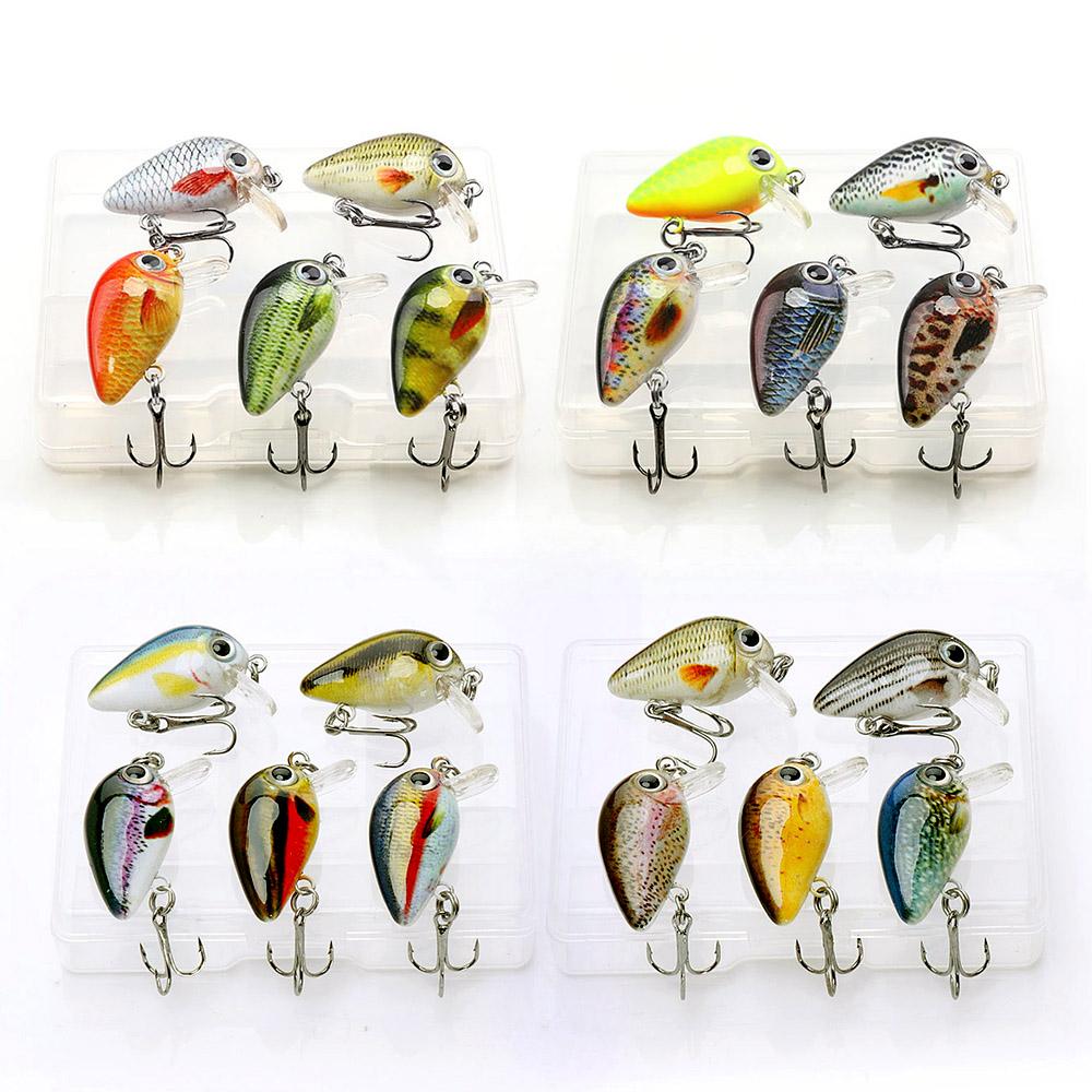 5 pièces 1.5g 3cm Mini Wobblers/appâts de pêche leurre artificiel appât dur flottant Wobbler pour poisson bar matériel de pêche