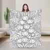 Butterfly Rose Branch Line Blankets Quality Warm Soft Throw Blanket Spring Airplane Travel Couch Chair Novelty Bedspread