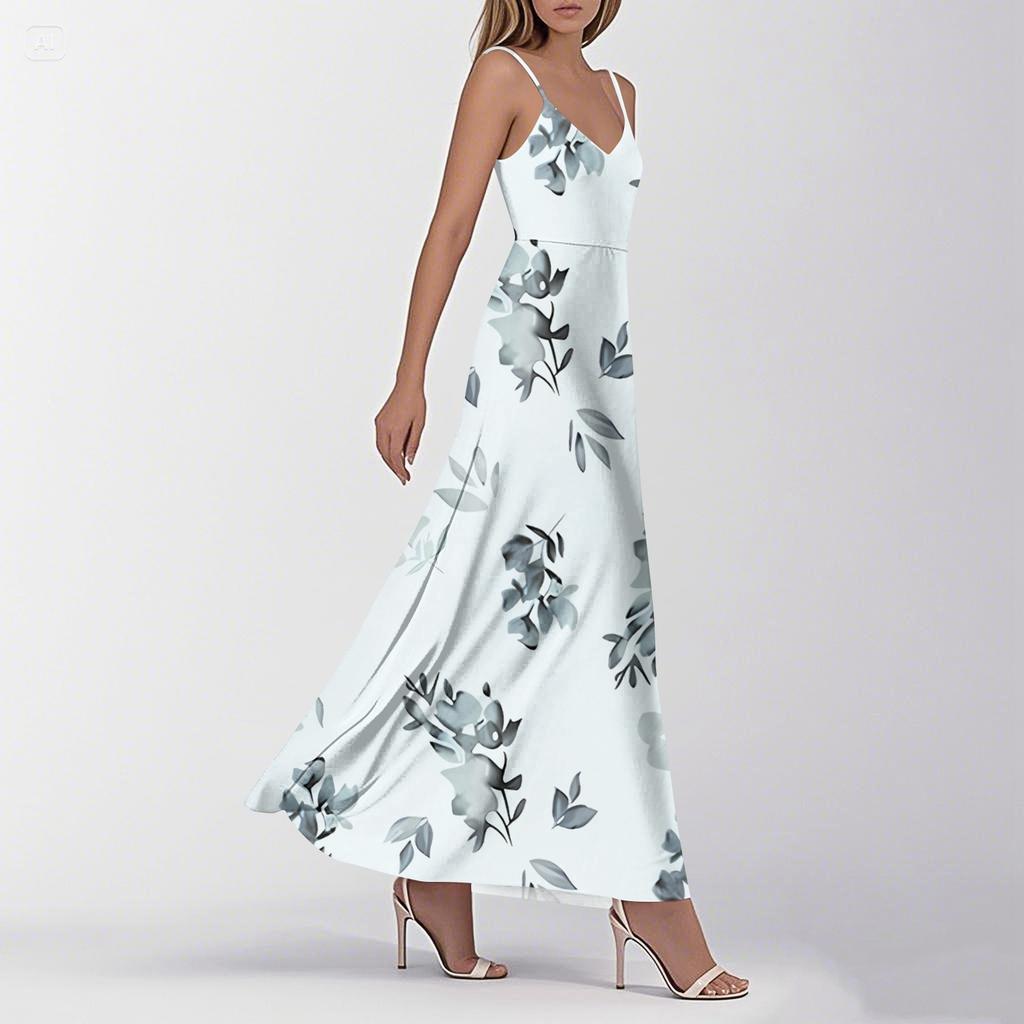 Γυναικεία Καλοκαιρινά Casual Μόδα Φορέματα με Πρίιντ Φορέματα Αμάνικα με Λαιμόκοψη V