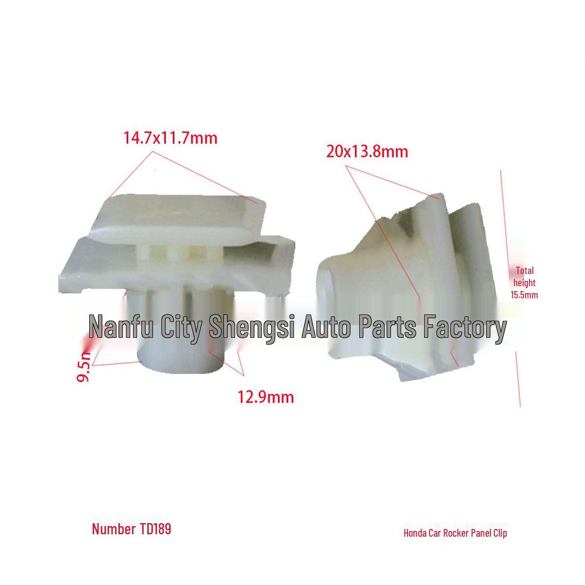 

Accord Civic Crider Fit Odyssey BYD Накладки на пороги, клипсы 10000 units