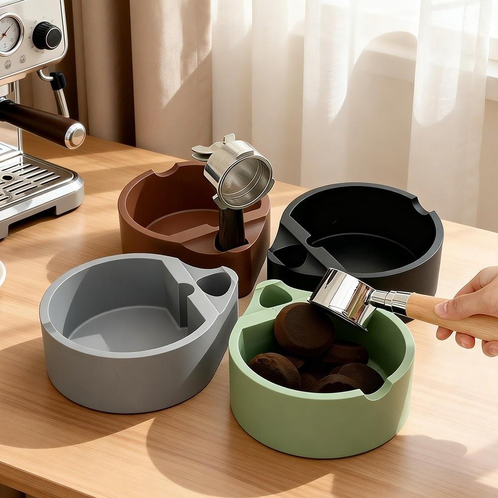 Non-Slip Knock Coffee Slag Box 1L Capacity Coffee Grounds Container Espresso Dump Bin  Espresso Bar
