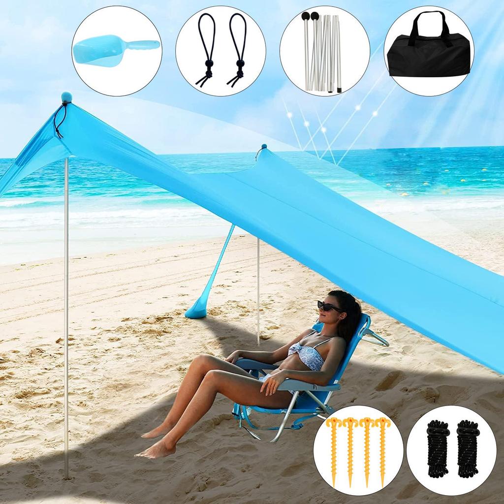 Seaside Portable Camping Canopy Tent Sunshade for Outdoor Beach and Fishing