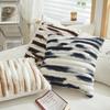 PV Plush Bedside Cushion Soft Bag Geometric Striped Square Sofa Back Cushion