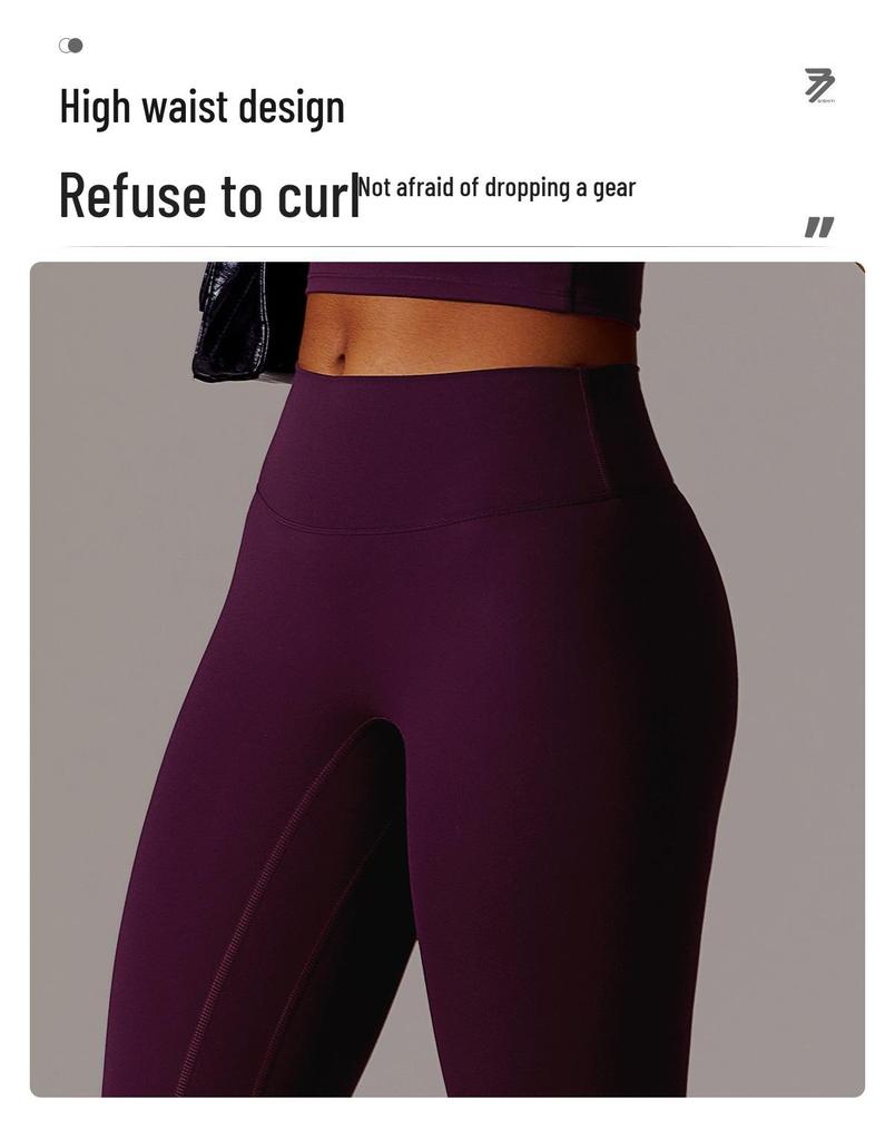 Pantaloni da Yoga a Vita Alta Asciugatura Rapida - Leggings Sportivi e da Corsa Spazzolati